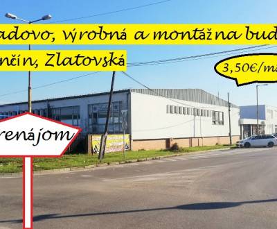 Rent Storehouses and Workshops, Zlatovská, Trenčín, Slovakia