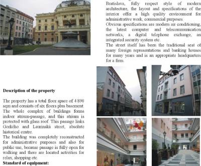 Rent Offices, Gorkého, Bratislava - Staré Mesto, Slovakia