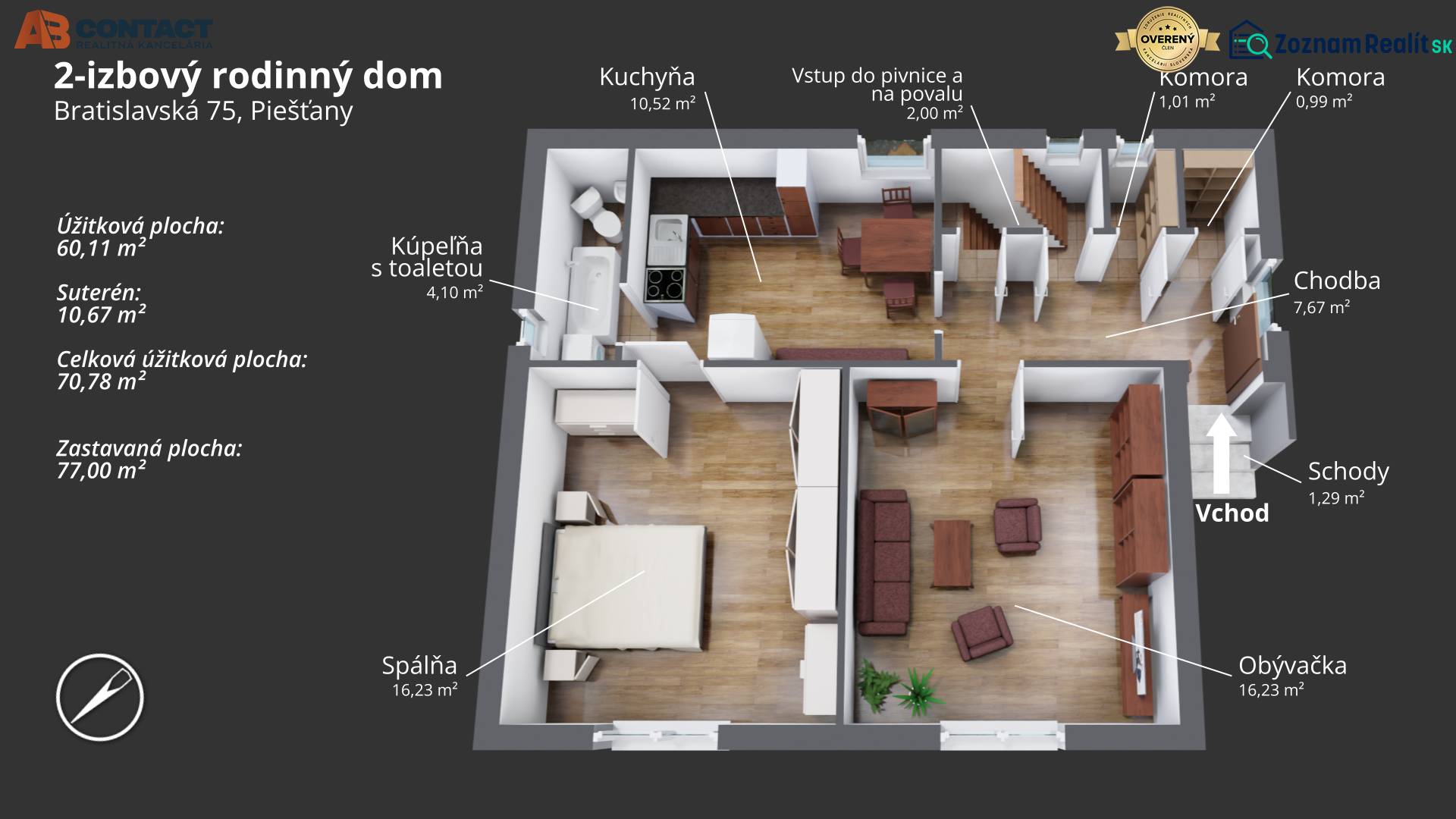 Pôdorys Bratislavská 75 Piešťany