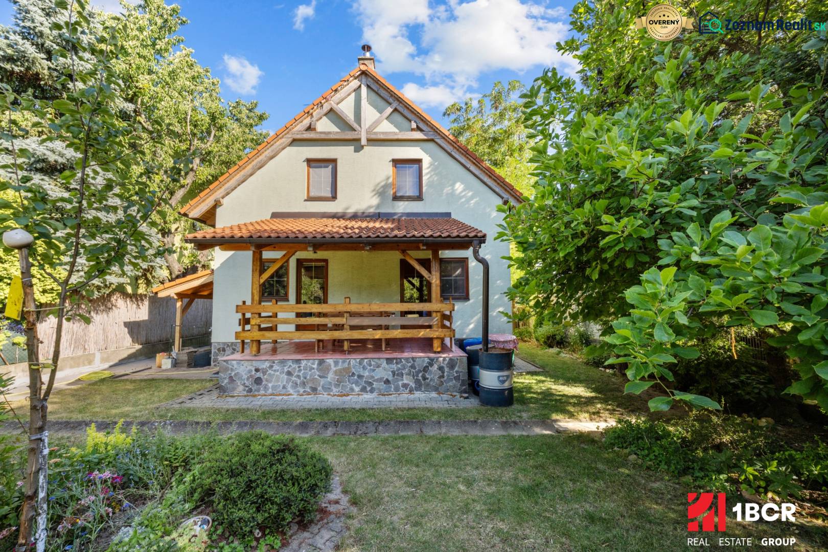 A family house on Senecká Street in Pezinok with a terrace and garden.