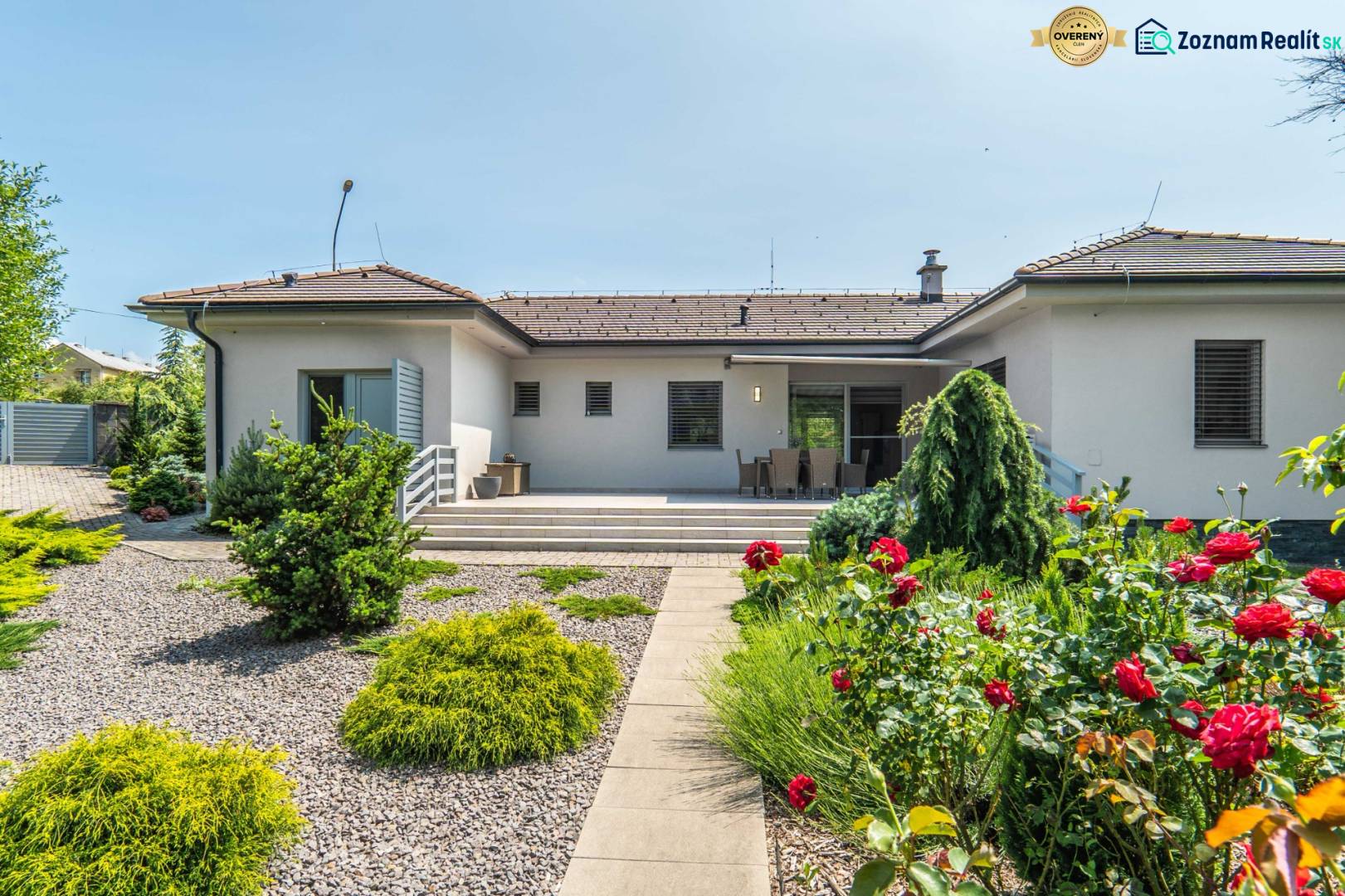 A family house on Janka Matúška Street in Bánovce nad Bebravou with a garden and a terrace.