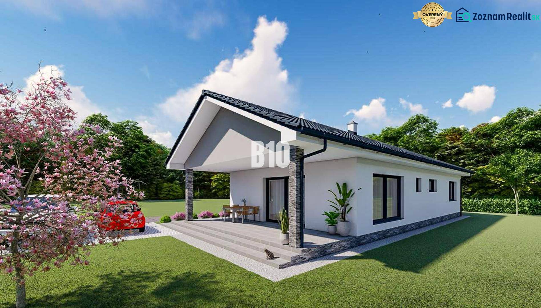 A family house in Čeľadice surrounded by greenery, suitable for residential plots.