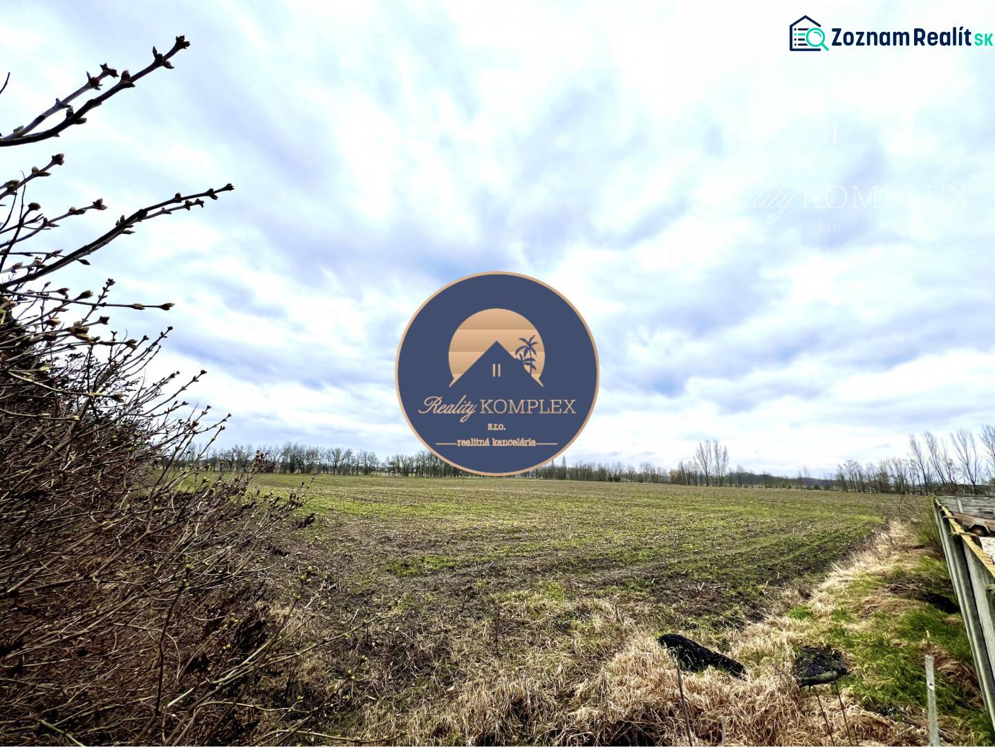 Agricultural and forest lands in Veľké Dvorníky, Veľké Dvorníky Street, shown in the photograph.