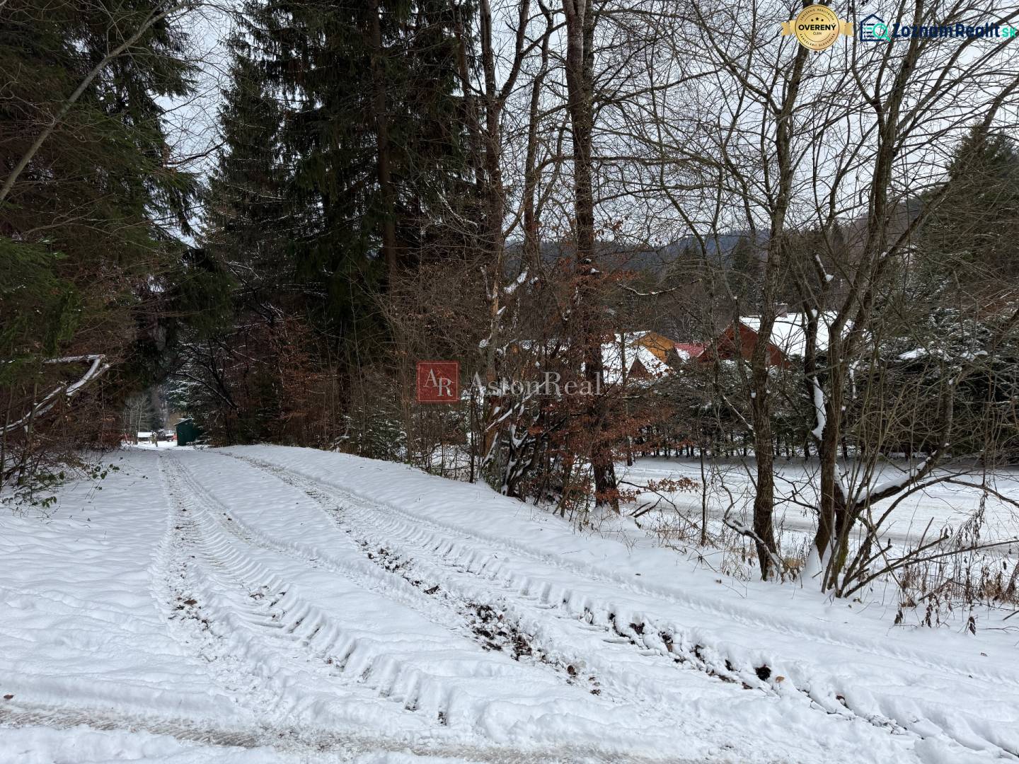 Snow-covered recreational plots in the Čertov area near the village of Lazy pod Makytou.