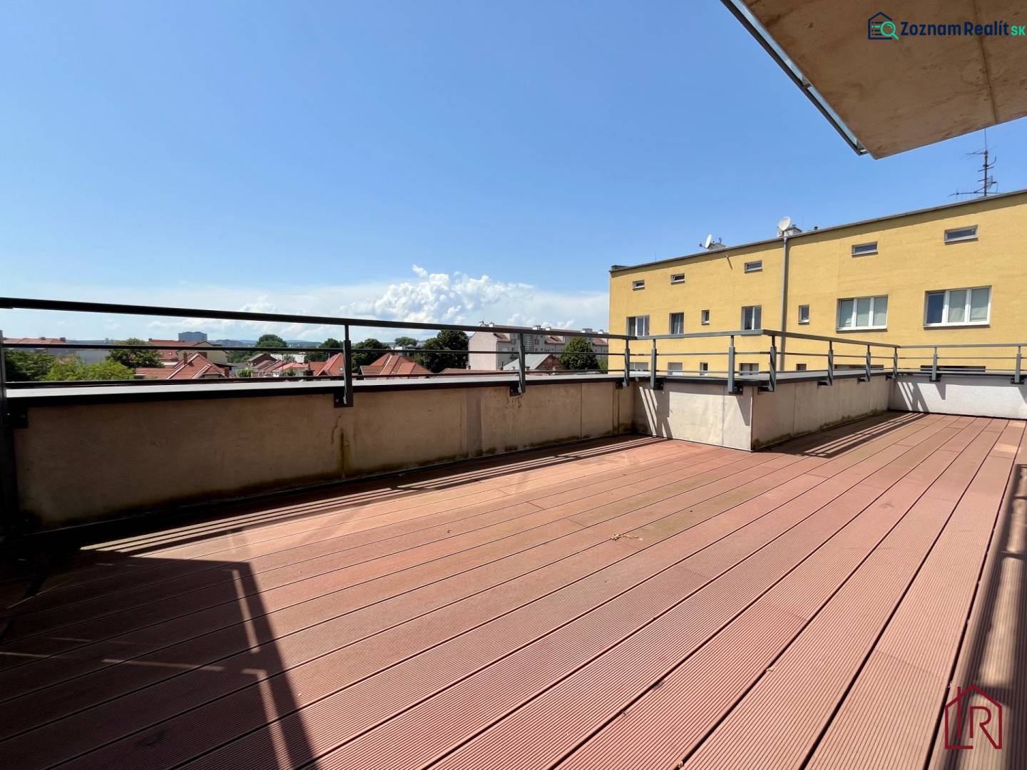 Terrace of a 3-room apartment on Thurzova Street, Košice - Old Town district.