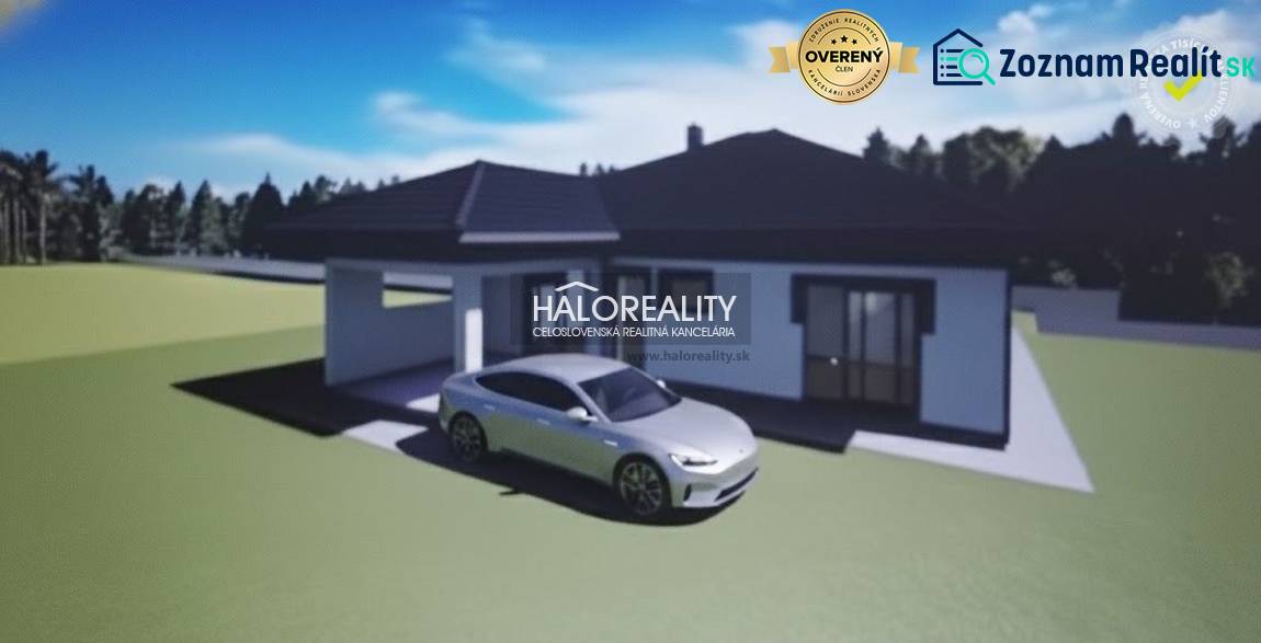 A family house with a car in Poriadie suitable for residential land.