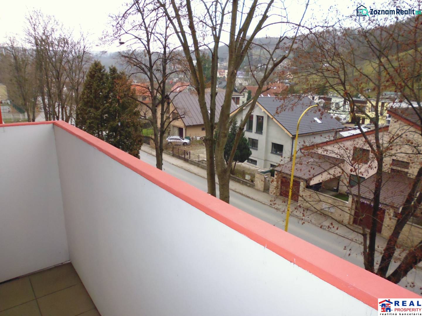 The view from the balcony of a 2-room apartment on Marka Čulena in Prešov.