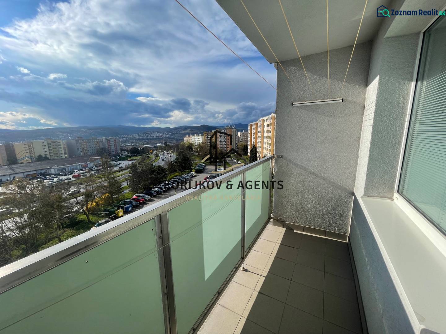 The view from the balcony of a 3-room apartment on Fábryho in Košice, Dargovských Hrdinov district.