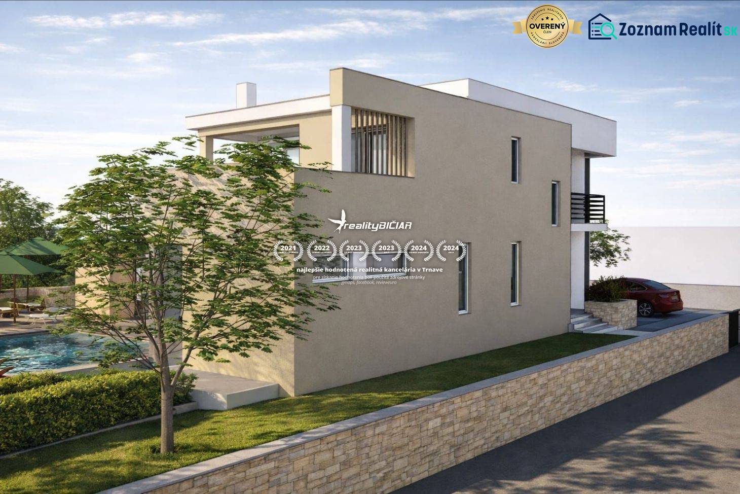 Two-story building with a pool on residential plots in Ljubač, Ljubač Street.