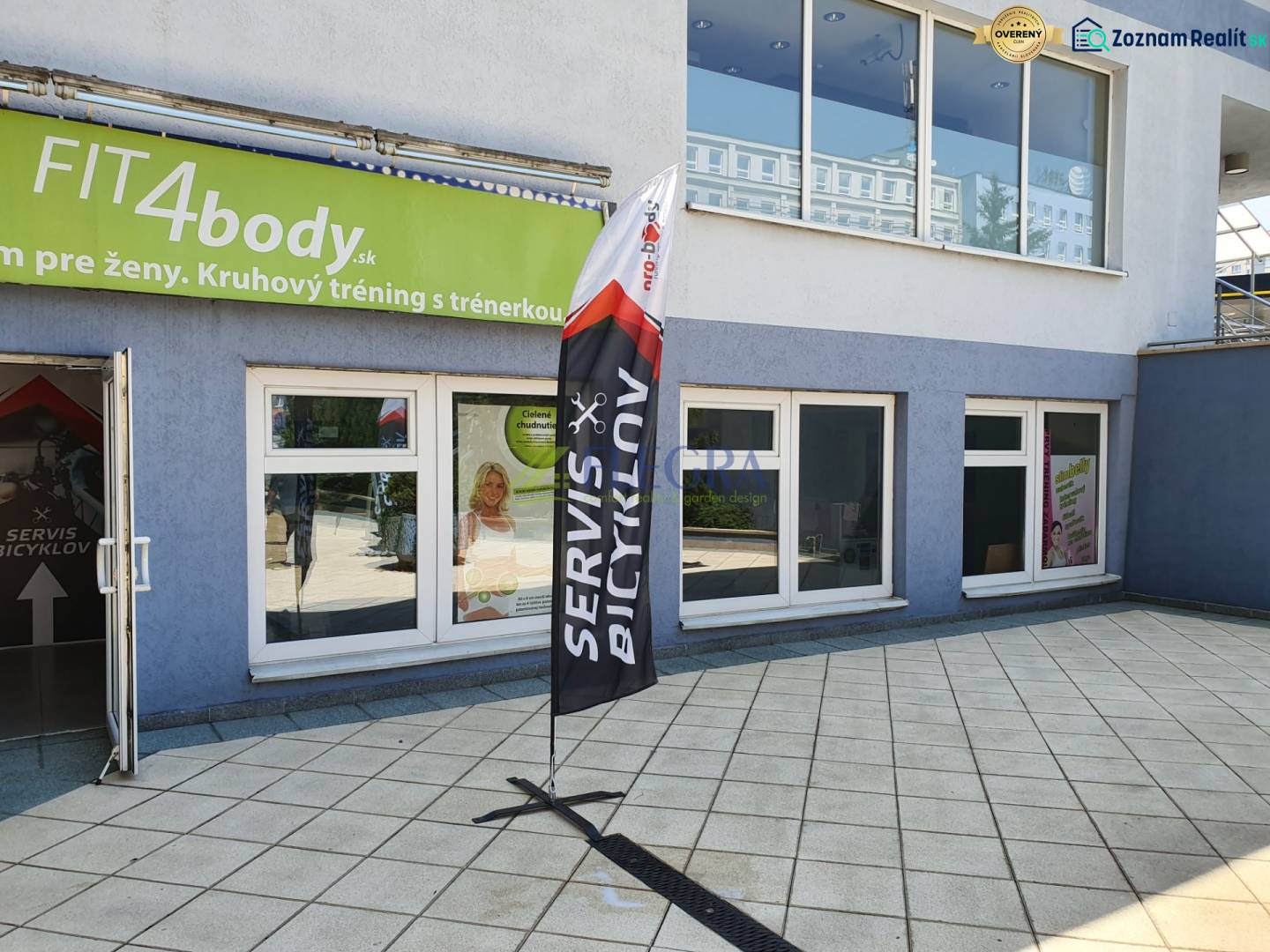 Bicycle service and fitness center on Letná Street in Košice - Sever district.