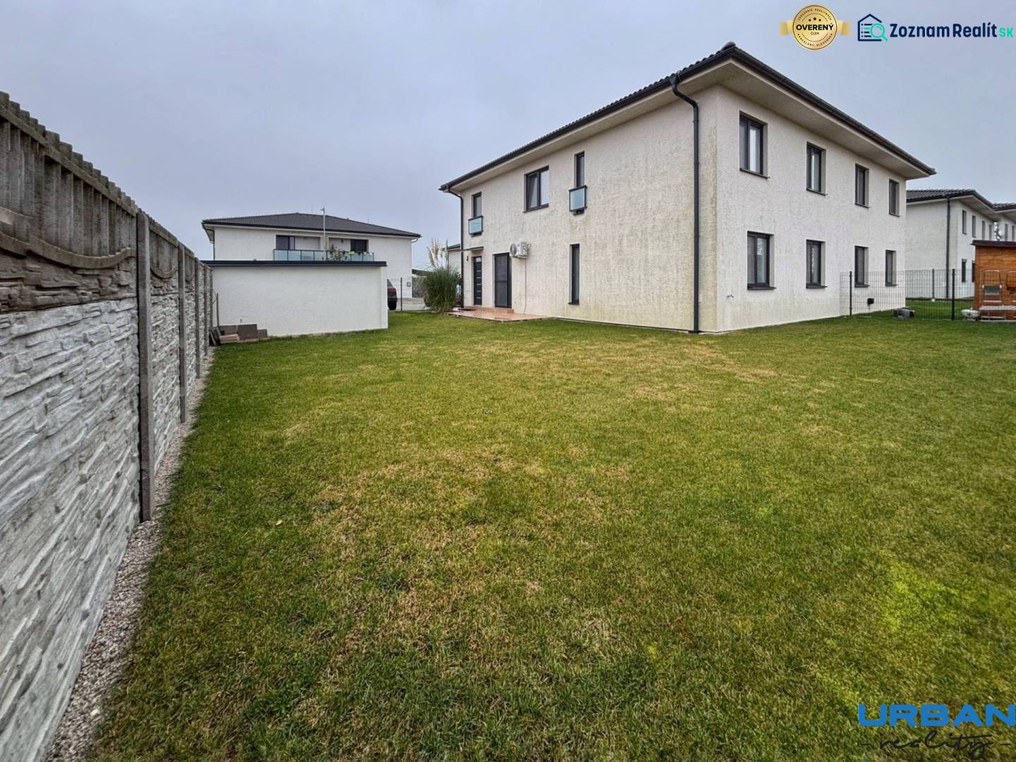 Exterior of a 3-room apartment on Kráľovianky Street in Kráľovianky with a lawn and a fence.