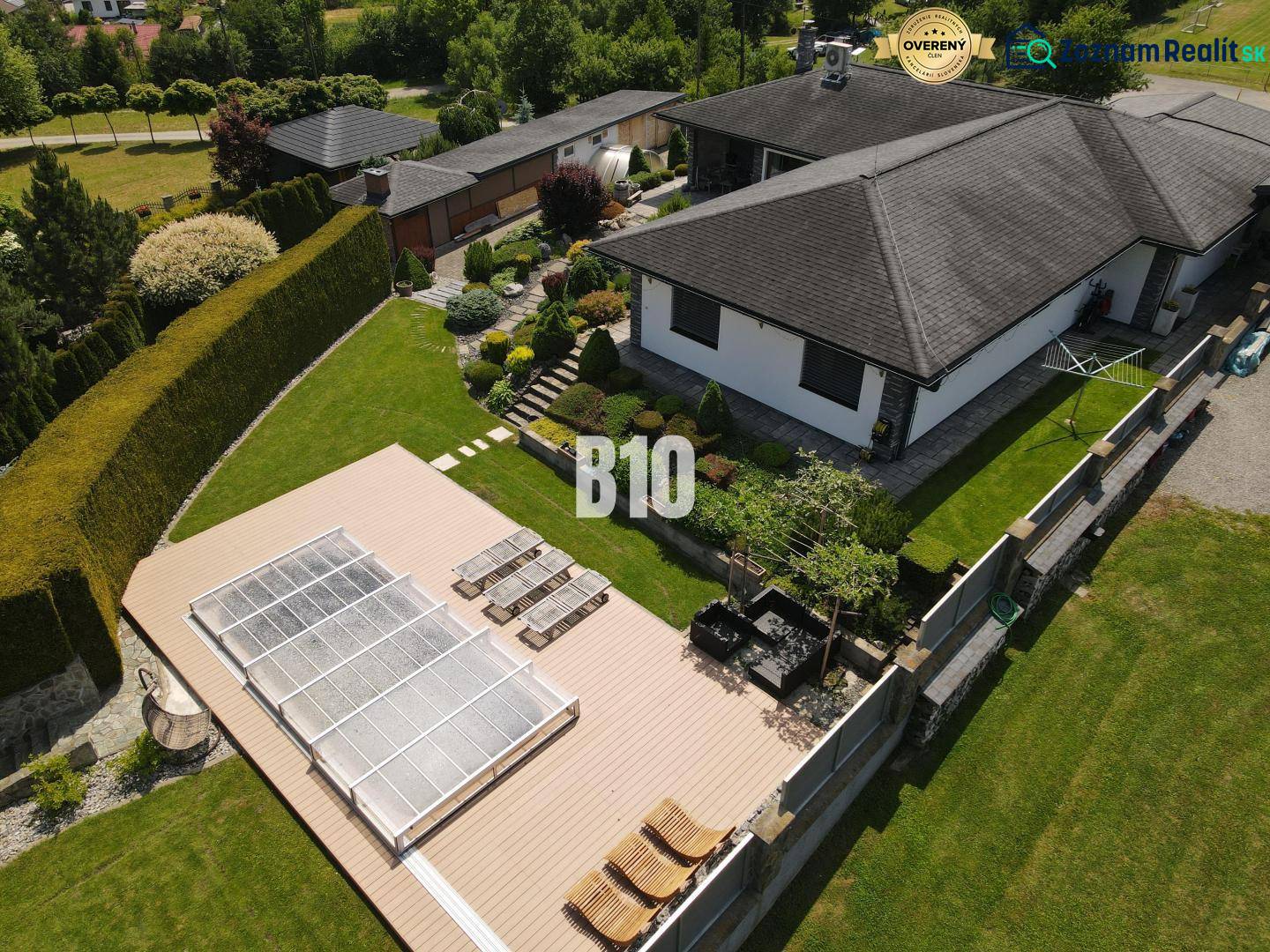 In Súľov-Hradná, there is a villa with a pool on the terrace and a landscaped garden.