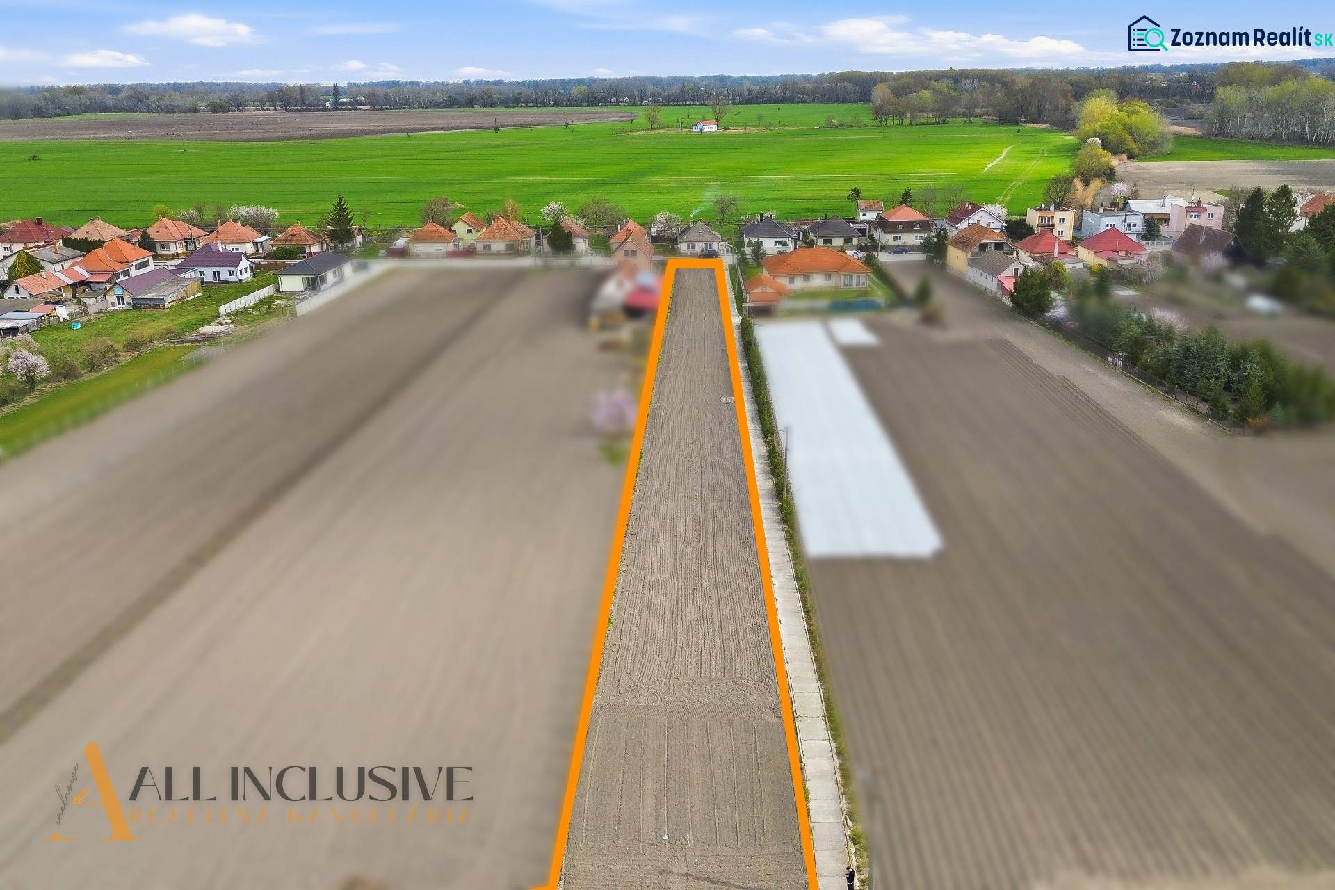 Plots - living in the village of Baloň surrounded by greenery and the vicinity of houses.