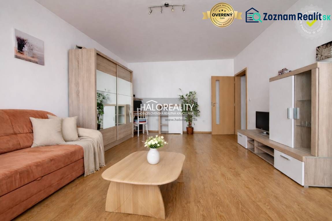 Living room with wood-patterned flooring and a comfortable sofa in a studio apartment.