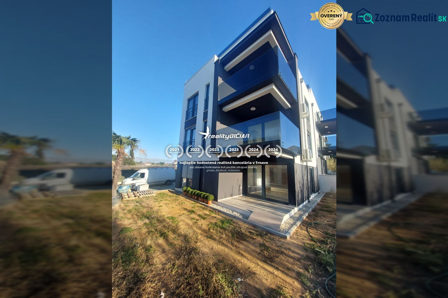 Three-story recreational apartment with a terrace in the town of Privlaka, on Privlaka Street.