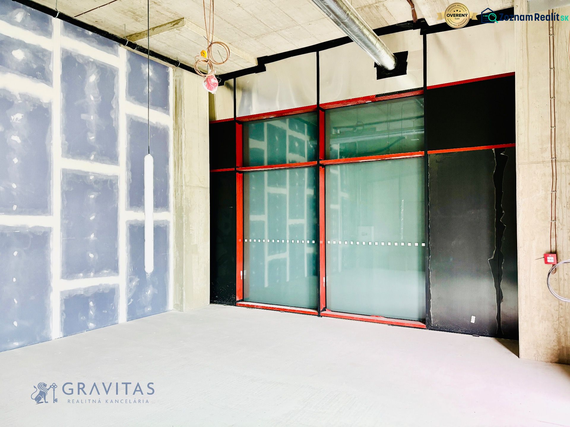 Commercial spaces with large glazing and construction modifications.