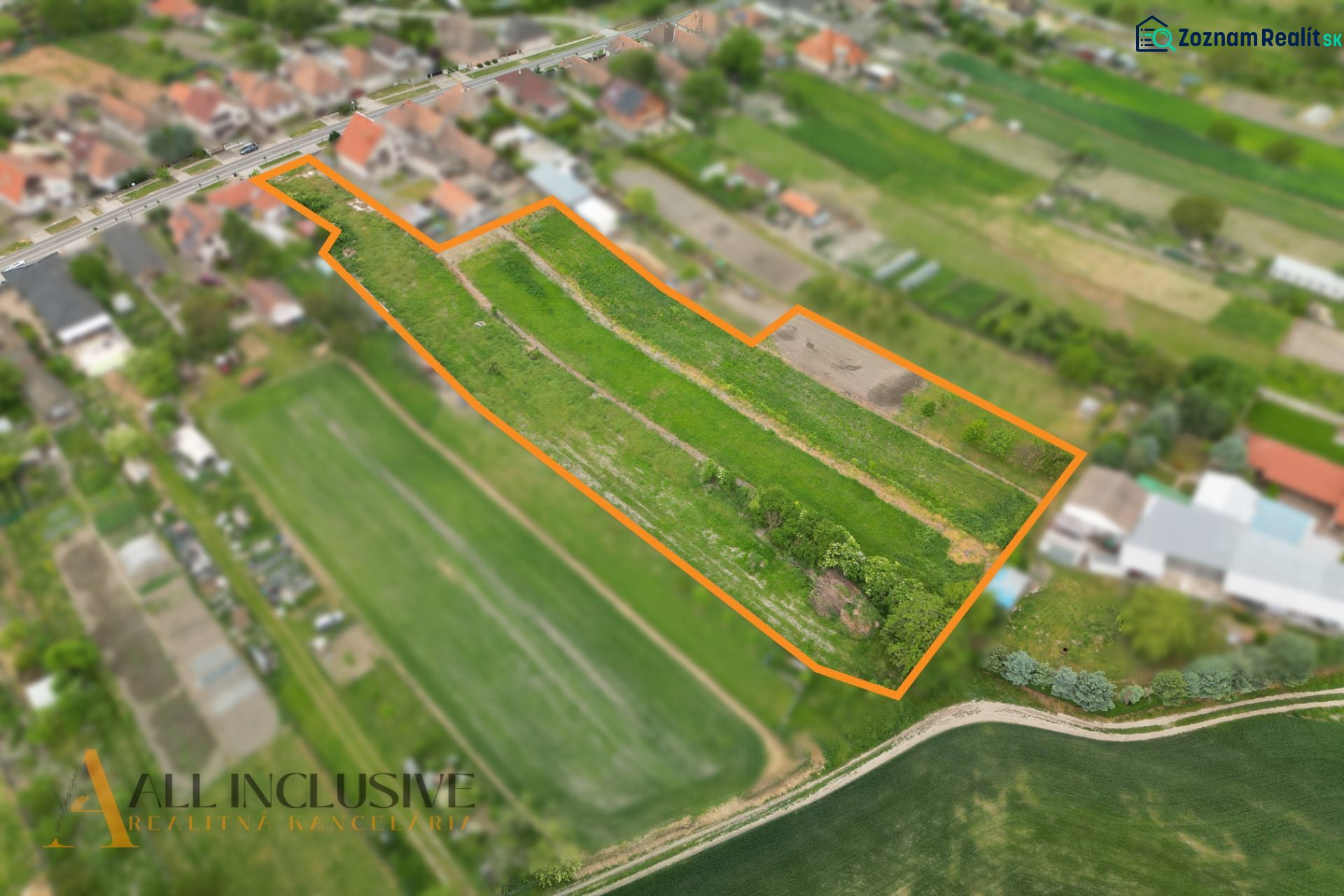 Plots - housing in Veľké Úľany with designated area for construction.