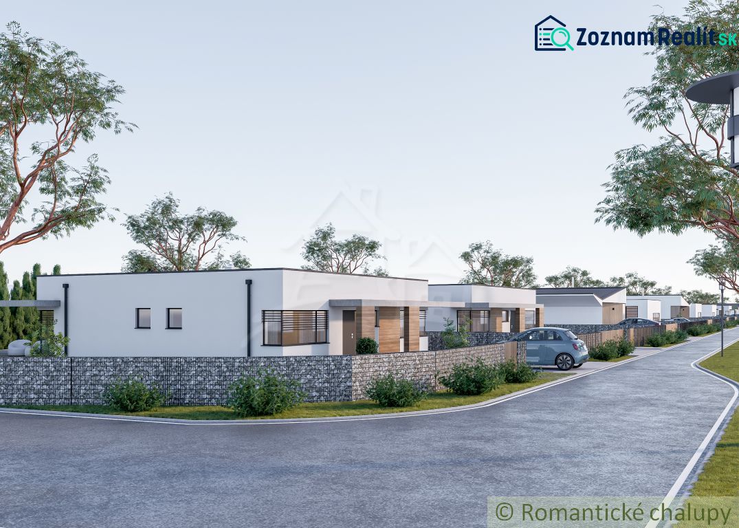 Nové Zámky: Plots - housing with modern houses and well-maintained gardens.