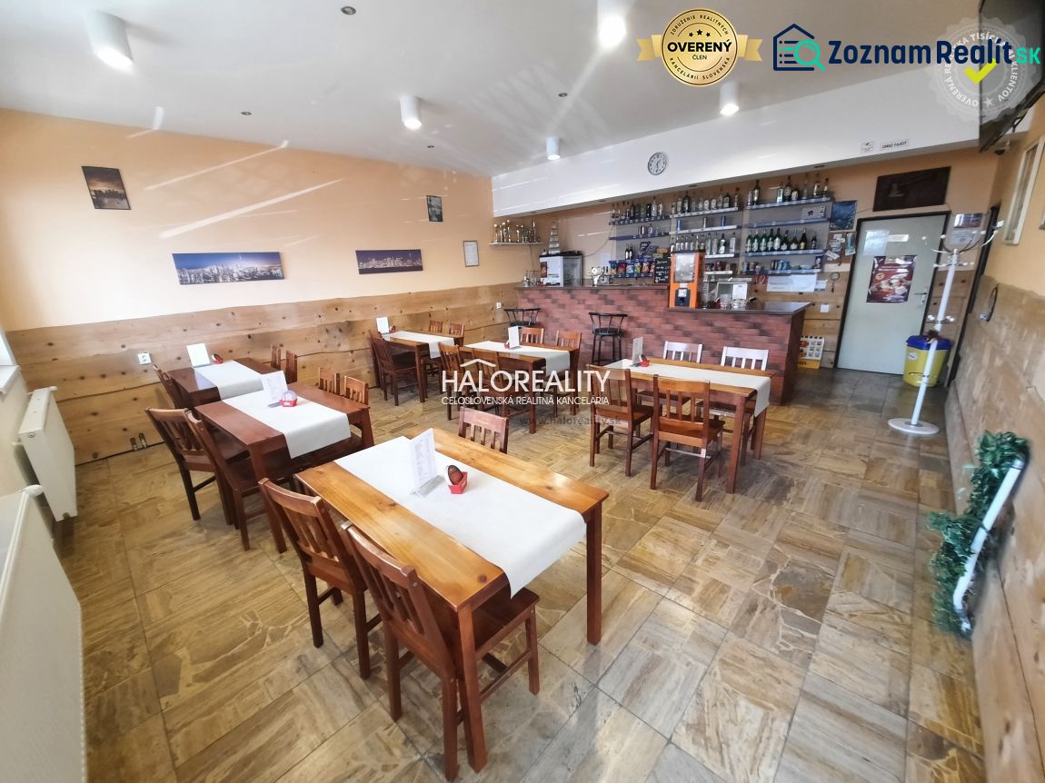 Gastro premises with a bar and wooden furniture, floor with wooden decor.
