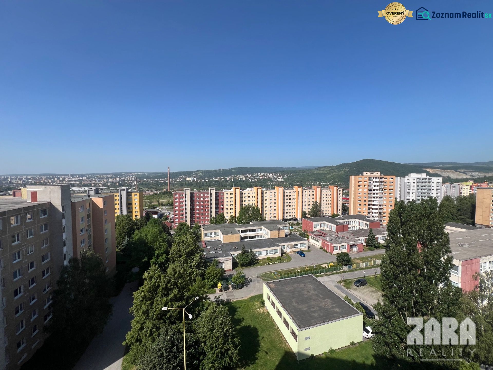 Panorama of the city apartment complex on Juhoslovanska Street, Ťahanovce Housing Estate, Košice.
