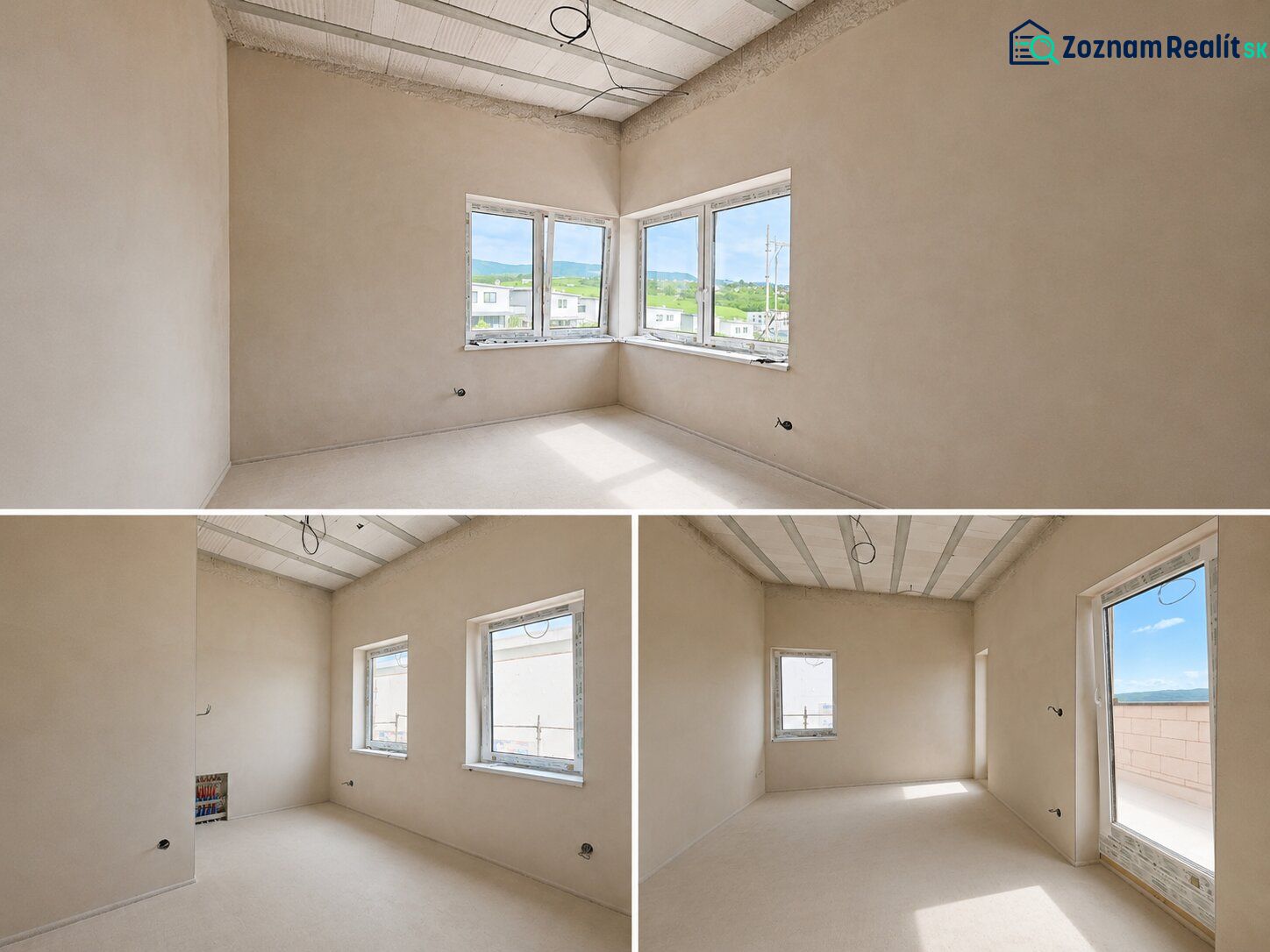 A spacious room with large windows in a 5 or more room apartment.