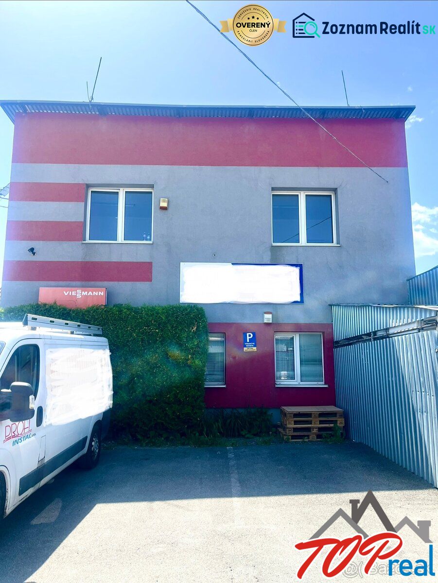Commercial premises in Košice - Sever district with a van parked in front of the building.