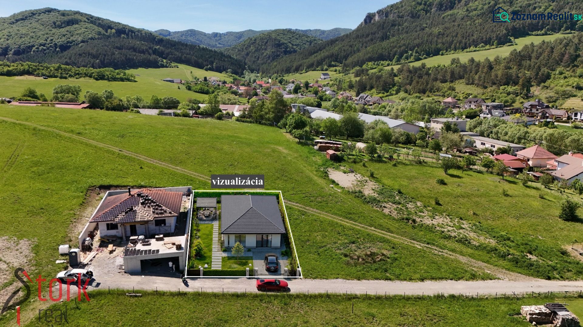 Plots - living in Lietavská Svinná-Babkov surrounded by greenery and hills.