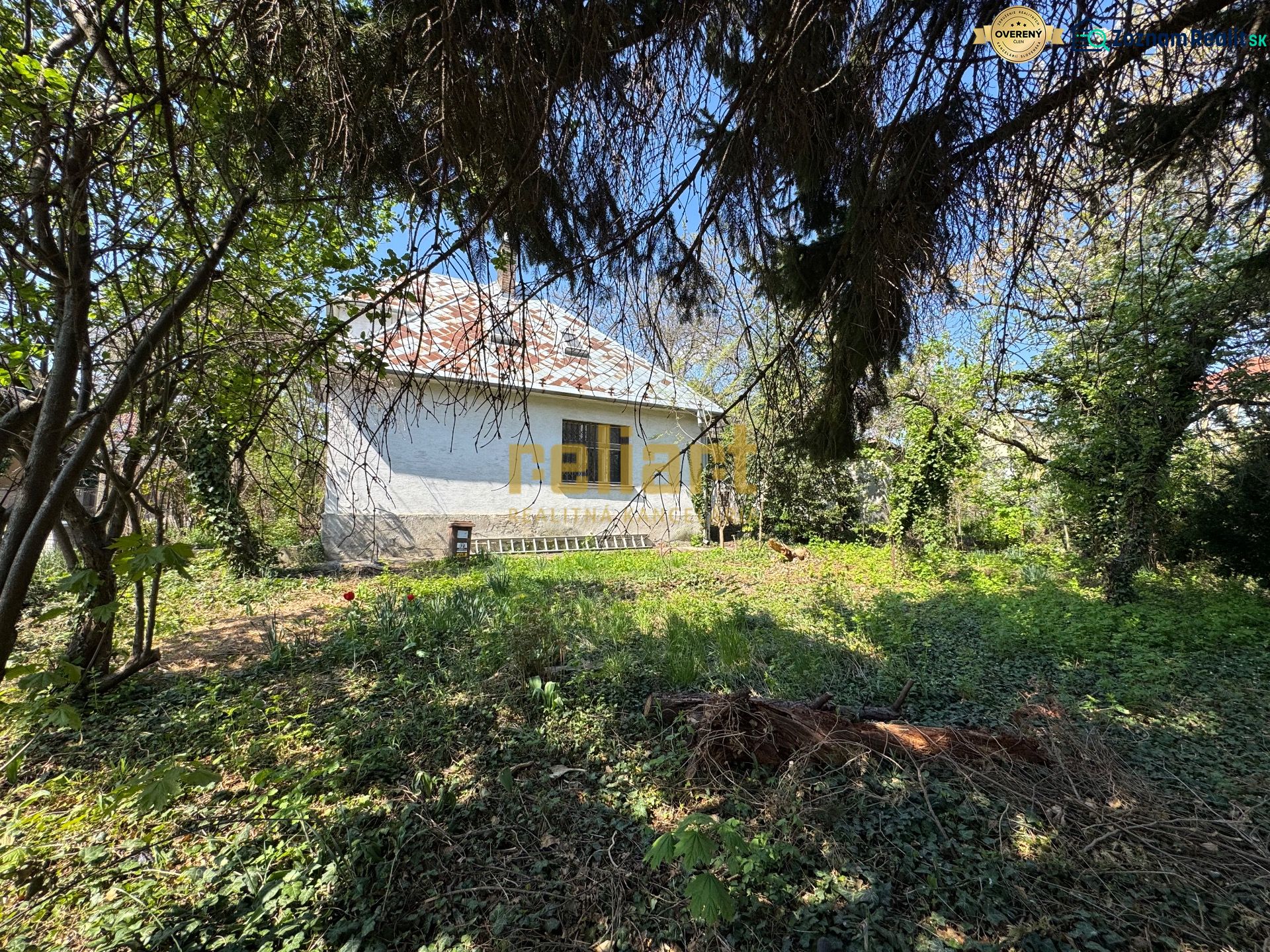A family house in Bratislava - Karlova Ves on Na riviére street surrounded by greenery and trees.