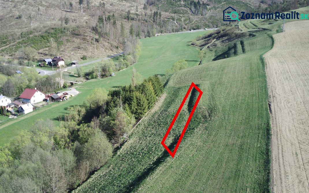 Meadows and forests on agricultural and forest land in Čierny Balog, surrounded by the countryside.