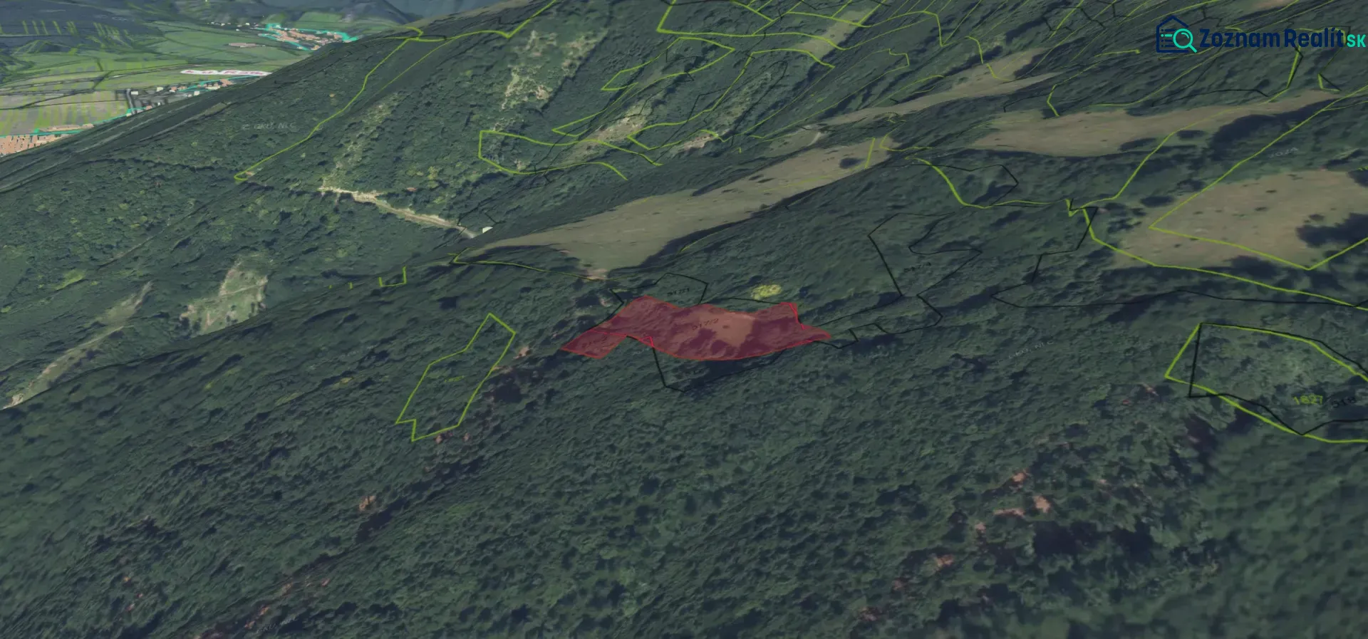 Agricultural and forest lands around Nolčovo are shown as green areas and roads.