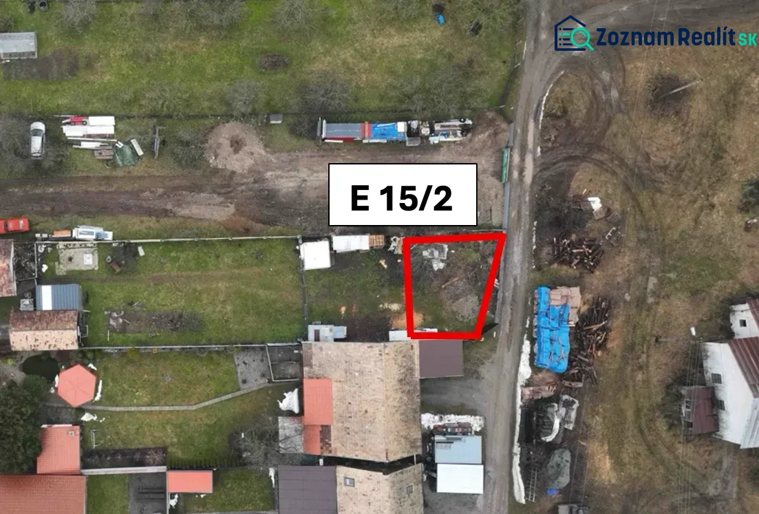 Aerial view of plots and roads in Kláštor pod Znievom, Unusual properties.