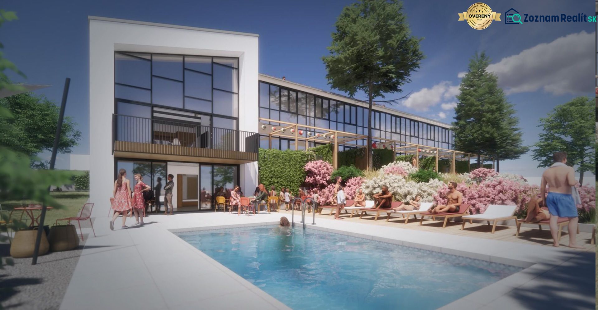 Recreational apartment in Košice - Staré Mesto district with an outdoor pool and terrace.