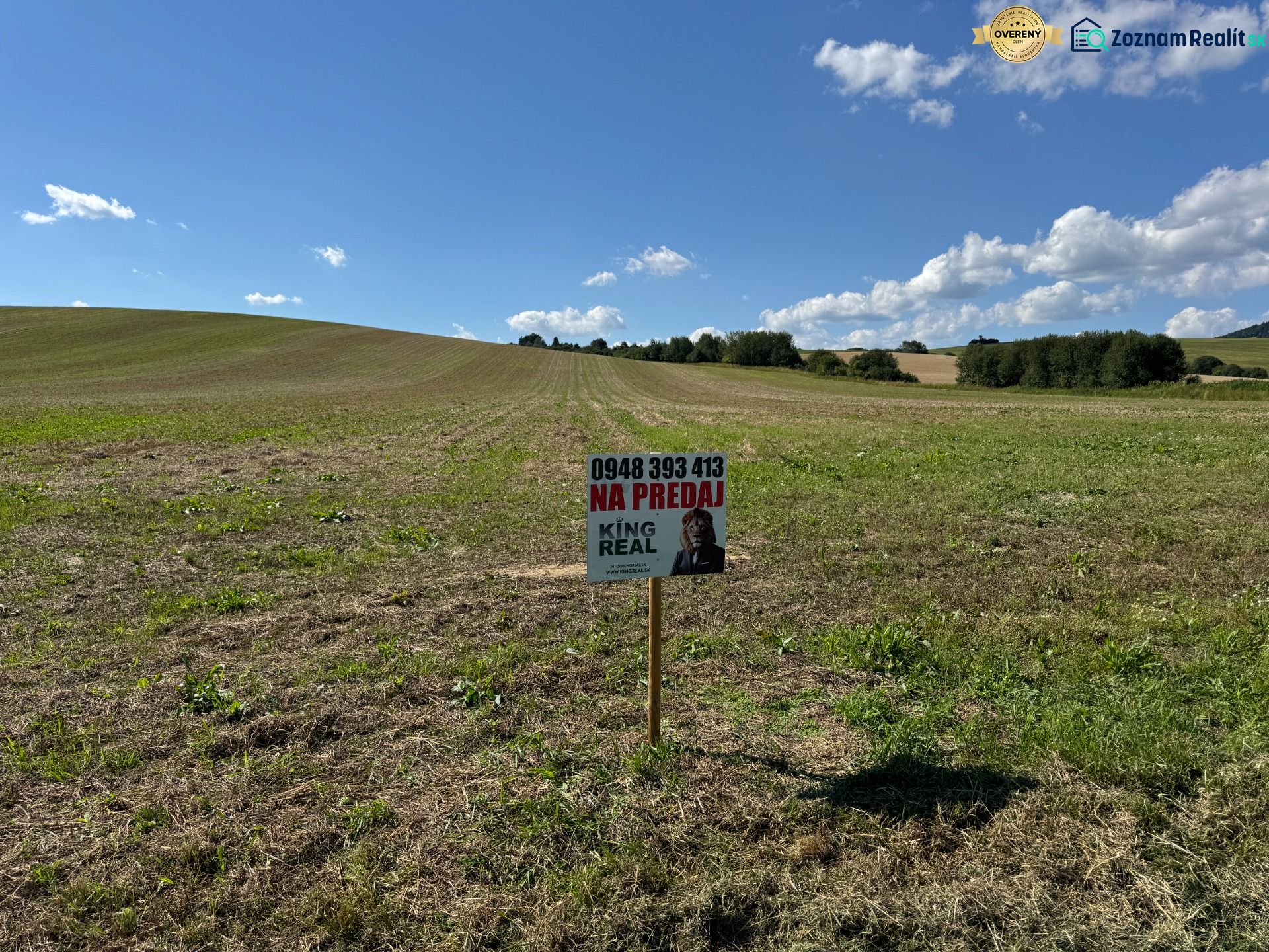 Sale of residential plots in Plaveč, with a beautiful view of the surrounding countryside.