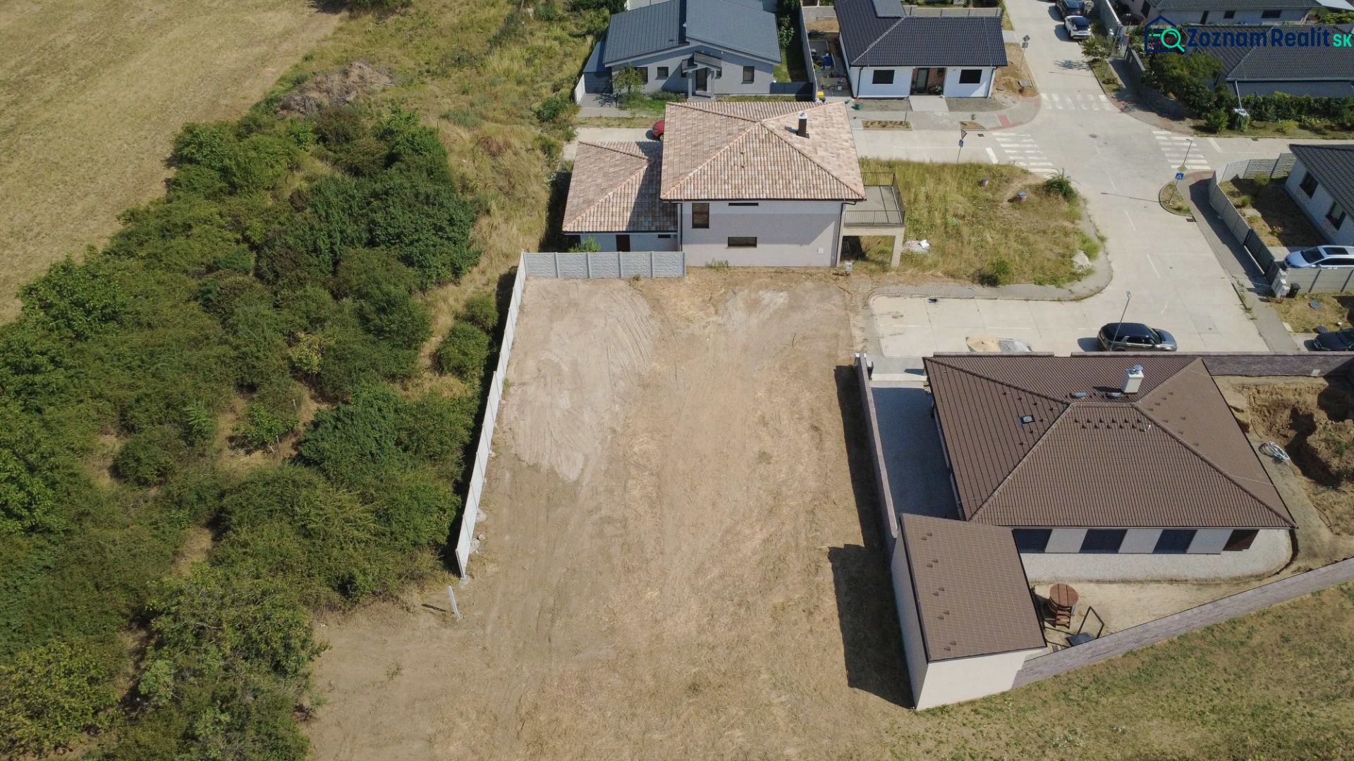View of residential building plots in the Vlčia dolina area, Suchá nad Parnou.