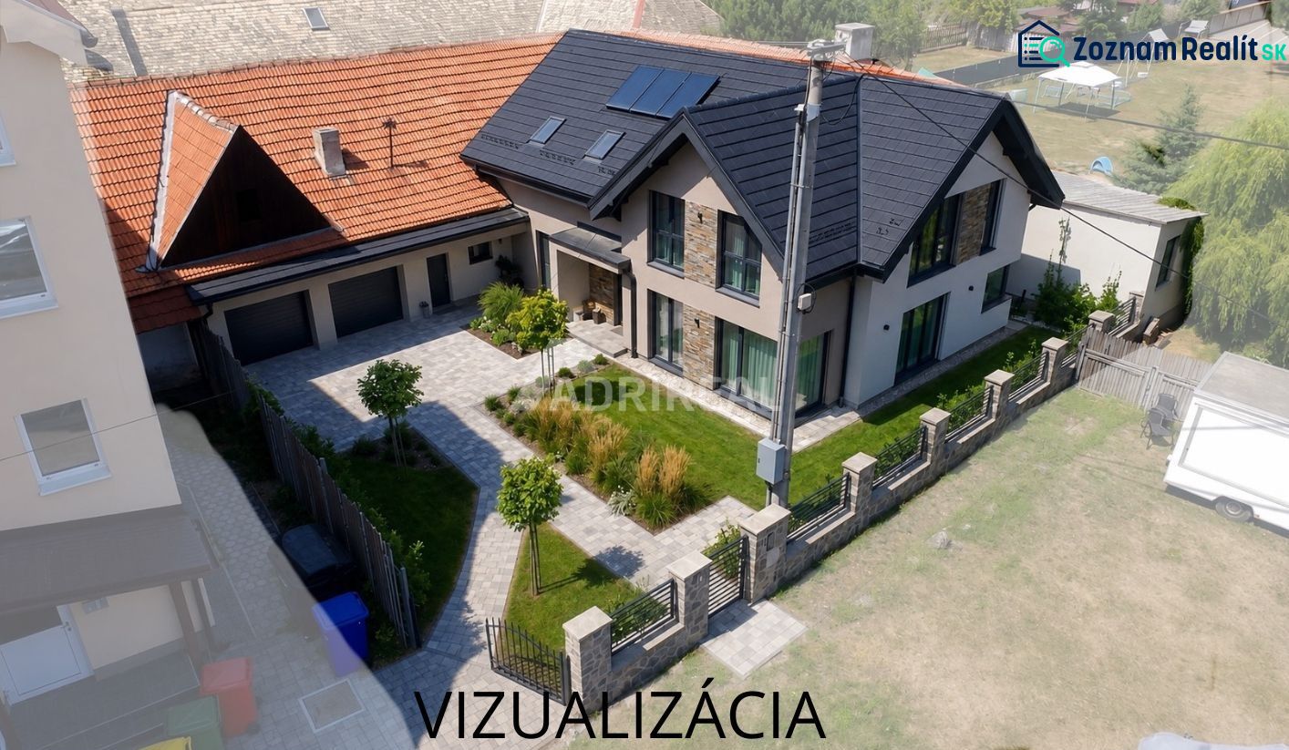Family house in Dobrá Niva with a garden and terrace, three windows facing the street, parking spaces.