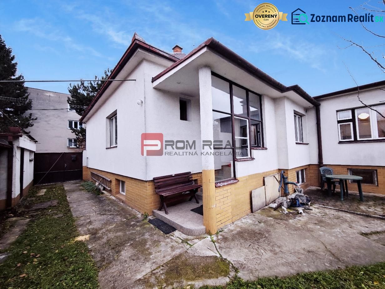 A family house on Sadová Street in Piešťany with a grassy yard and a terrace.