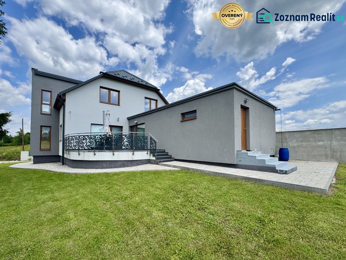 A family house in Zborov on Osloboditeľov Street with a spacious lawn and terrace.