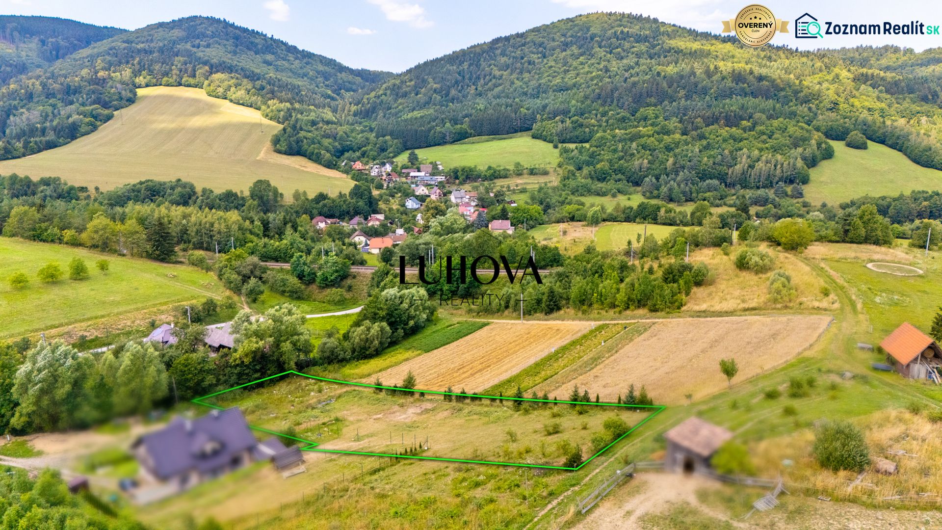 Panorama of Plots - housing in Lysá pod Makytou on Strelenka street surrounded by nature and hills.