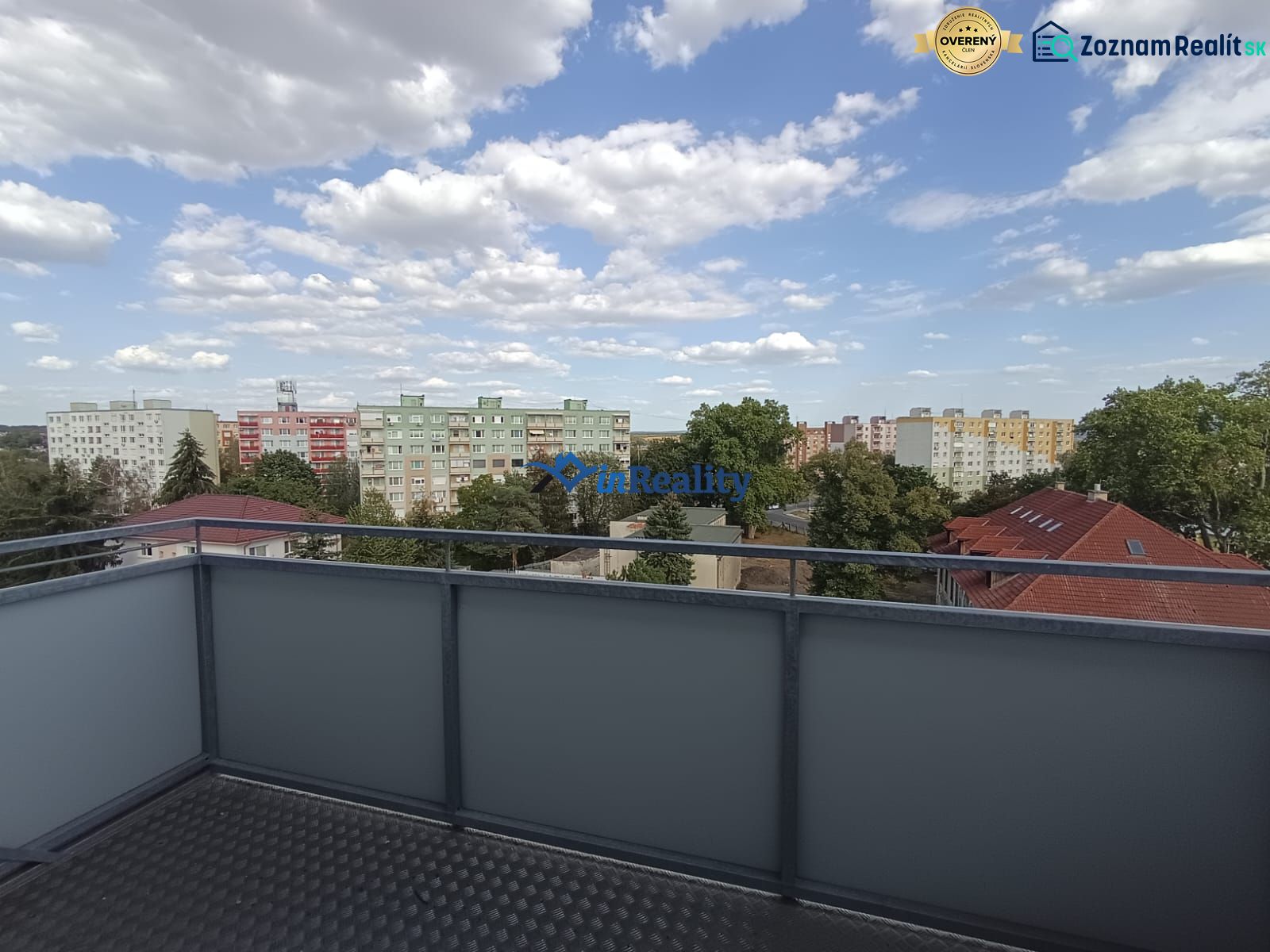 View from the balcony of a 2-room apartment on Majakovského Street in Lučenec.
