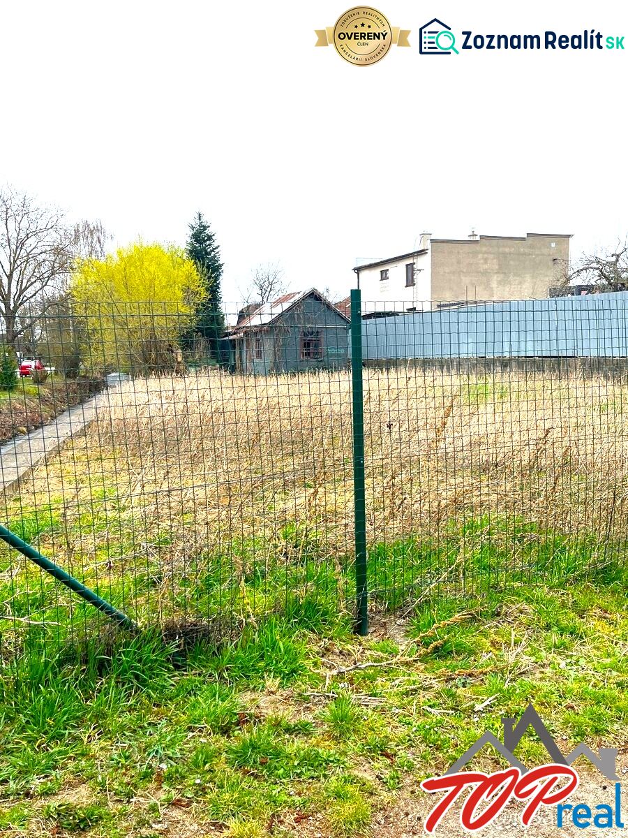 Lands - housing in Košice - Šaca district on Jarková Street, fenced area.