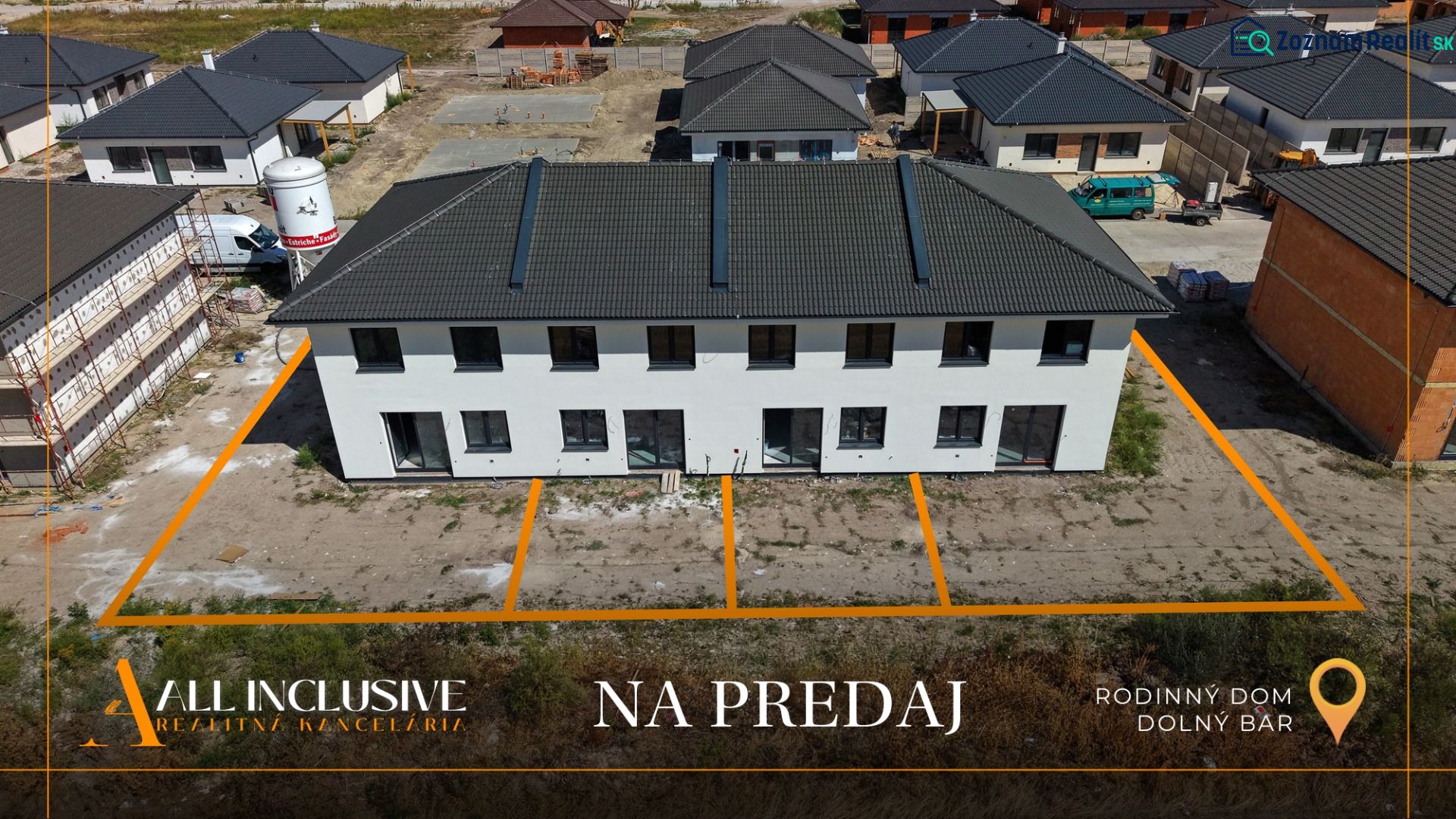 A family house in Dolný Bar with a black roof is for sale.