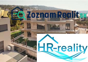 Logo HR-reality and designation of a verified real estate agency. Recreational apartment in Sevid.