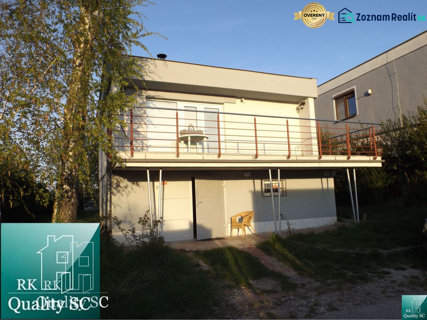 Family house at Sunny Lakes South in Senec with a spacious balcony and greenery.