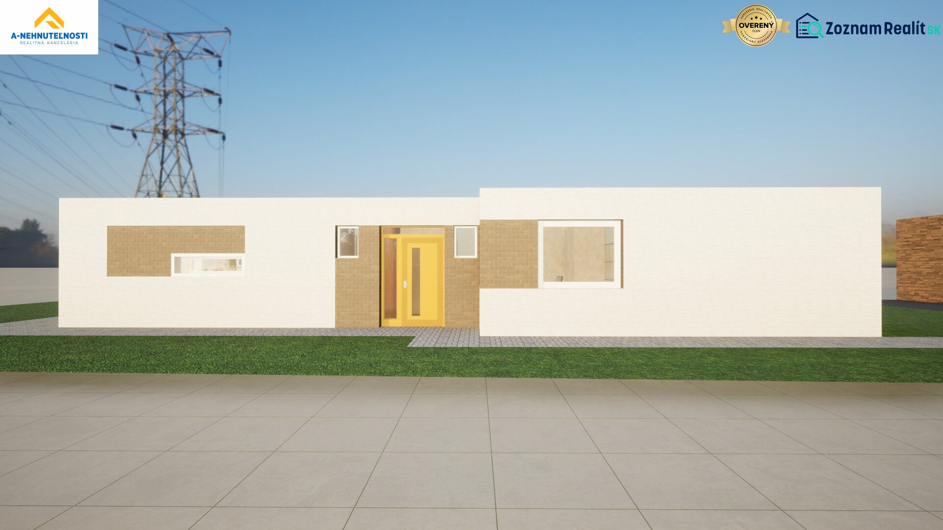 A family house in Michal na Ostrove on Kolónia Street with a modern facade design.