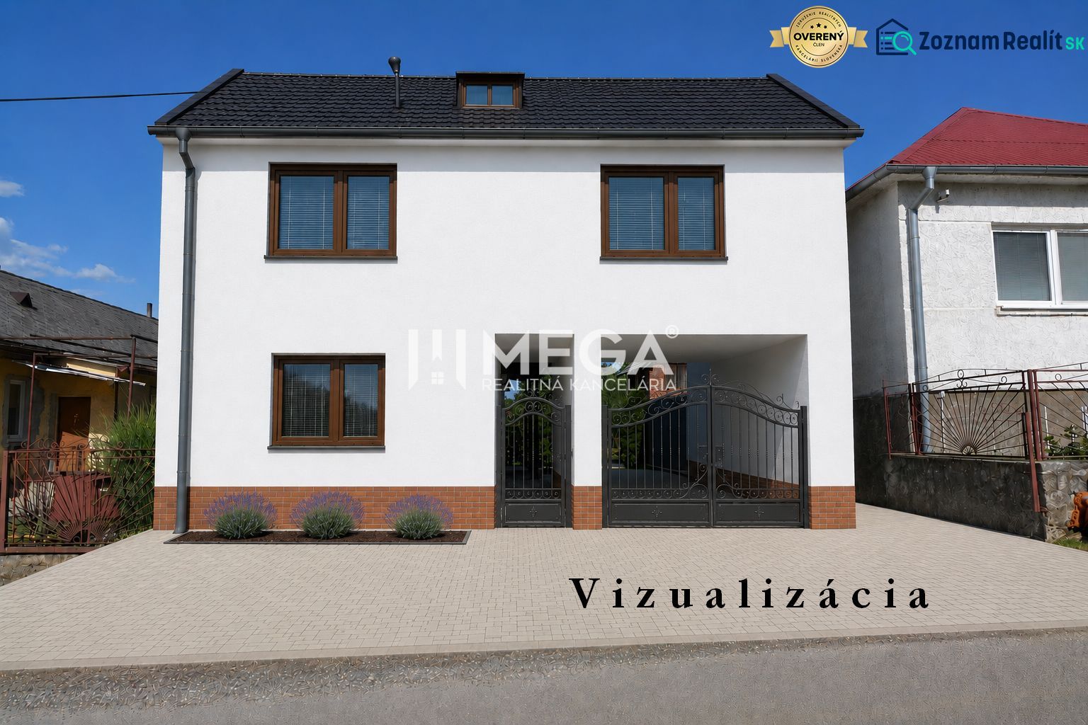 Family house in Hažín nad Cirochou on Hažín nad Cirochou Street with a gate in the yard.