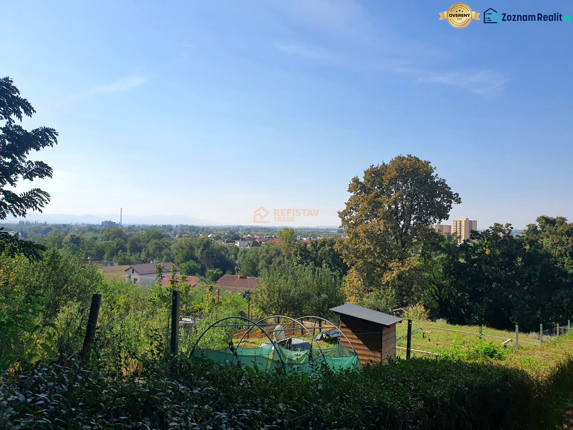View of the Gardens in Košice, Krásna district, 1st May Street, natural scenery.