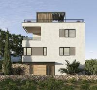 CROATIA - Apartment with pool in a modern house - MANDRE, island Pag