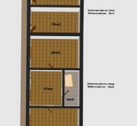 Floor plan of a family house with room sizes: 30m², 26m², 17m², 16m², 4m² in Borský Svätý Jur.