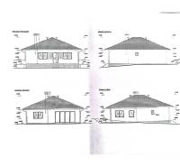 Architectural drawings of the house, showing four different facade views for Plots - Housing.