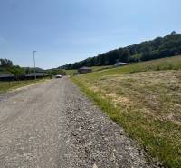 A visible path leading through residential lands in the town of Gregorovce with surrounding nature.